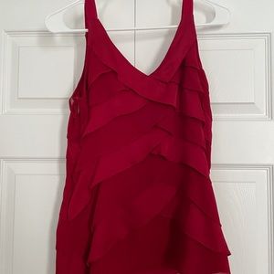 White House Black Market red top. Zipper close